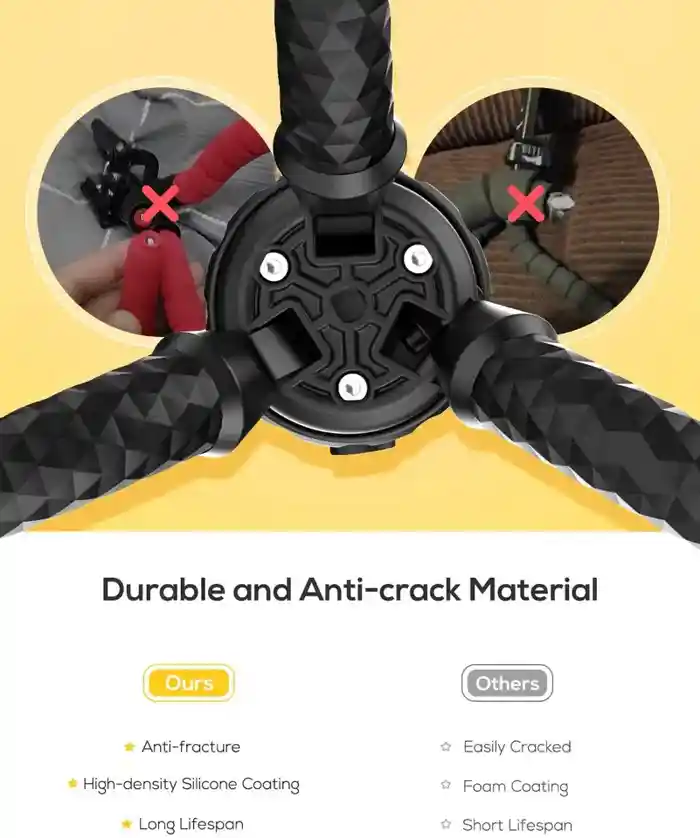 Jmary MT25 Flexible octopus Tripod for Phone Camera stand with Phone Clip Mount Travel Tripod Mini Tripod Stand for gopro vlog